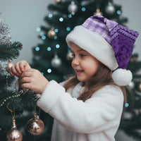 Aloha Hawaii Cowboys Paniolo Christmas Santa Hat Violet Palaka - Polynesian Pride