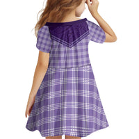 Aloha Hawaii Cowboys Paniolo Family Matching Off The Shoulder Long Sleeve Dress and Hawaiian Shirt Violet Palaka - Polynesian Pride