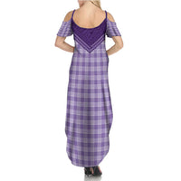 Aloha Hawaii Cowboys Paniolo Family Matching Summer Maxi Dress and Hawaiian Shirt Violet Palaka - Polynesian Pride