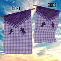 Aloha Hawaii Cowboys Paniolo Garden Flag Violet Palaka - Polynesian Pride