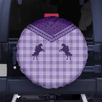 Aloha Hawaii Cowboys Paniolo Spare Tire Cover Violet Palaka - Polynesian Pride