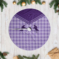 Aloha Hawaii Cowboys Paniolo Tree Skirt Violet Palaka - Polynesian Pride