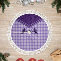 Aloha Hawaii Cowboys Paniolo Tree Skirt Violet Palaka - Polynesian Pride