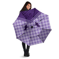 Aloha Hawaii Cowboys Paniolo Umbrella Violet Palaka - Polynesian Pride