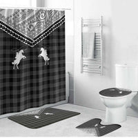 Aloha Hawaii Cowboys Paniolo Bathroom Set Black Palaka - Polynesian Pride