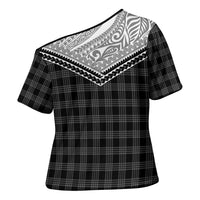 Aloha Hawaii Cowboys Paniolo Cross Shoulder Shirt Black Palaka - Polynesian Pride