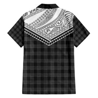 Aloha Hawaii Cowboys Paniolo Family Matching Off Shoulder Short Dress and Hawaiian Shirt Black Palaka - Polynesian Pride