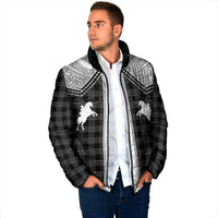 Aloha Hawaii Cowboys Paniolo Padded Jacket Black Palaka - Polynesian Pride