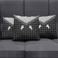 Aloha Hawaii Cowboys Paniolo Pillow Cover Black Palaka - Polynesian Pride