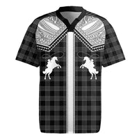 Aloha Hawaii Cowboys Paniolo Rugby Jersey Black Palaka - Polynesian Pride