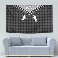 Aloha Hawaii Cowboys Paniolo Tapestry Black Palaka - Polynesian Pride