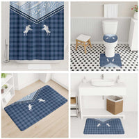Aloha Hawaii Cowboys Paniolo Bathroom Set Navy Blue Palaka - Polynesian Pride