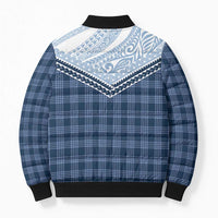 Aloha Hawaii Cowboys Paniolo Bomber Puffer Jacket Navy Blue Palaka - Polynesian Pride