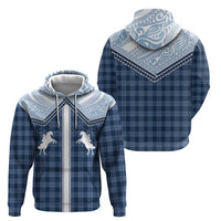 Aloha Hawaii Cowboys Paniolo Hoodie Navy Blue Palaka - Polynesian Pride