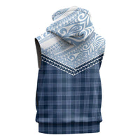 Aloha Hawaii Cowboys Paniolo Sleeveless Hoodie Navy Blue Palaka - Polynesian Pride