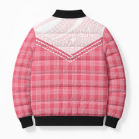 Aloha Hawaii Cowboys Paniolo Bomber Puffer Jacket Rose Palaka - Polynesian Pride