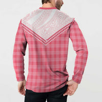 Aloha Hawaii Cowboys Paniolo Button Sweatshirt Rose Palaka - Polynesian Pride