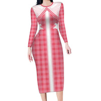 Aloha Hawaii Cowboys Paniolo Family Matching Long Sleeve Bodycon Dress and Hawaiian Shirt Rose Palaka - Polynesian Pride