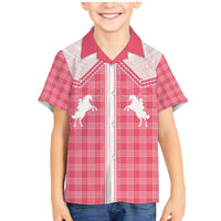 Aloha Hawaii Cowboys Paniolo Family Matching Mermaid Dress and Hawaiian Shirt Rose Palaka - Polynesian Pride