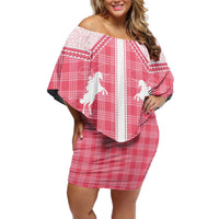 Aloha Hawaii Cowboys Paniolo Family Matching Off Shoulder Short Dress and Hawaiian Shirt Rose Palaka - Polynesian Pride