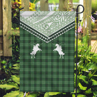 Aloha Hawaii Cowboys Paniolo Garden Flag Forest Green Palaka - Polynesian Pride