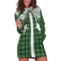 Aloha Hawaii Cowboys Paniolo Hoodie Dress Forest Green Palaka - Polynesian Pride