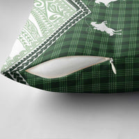 Aloha Hawaii Cowboys Paniolo Pillow Cover Forest Green Palaka - Polynesian Pride