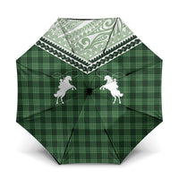 Aloha Hawaii Cowboys Paniolo Umbrella Forest Green Palaka - Polynesian Pride