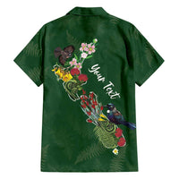 Kia Ora New Zealand Floral Personalized Family Matching Tank Maxi Dress and Hawaiian Shirt Sage Green LT7 - Polynesian Pride