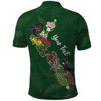 Kia Ora New Zealand Floral Personalized Polo Shirt Sage Green - Polynesian Pride