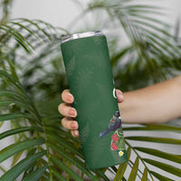 Kia Ora New Zealand Floral Skinny Tumbler Sage Green - Polynesian Pride