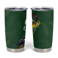 Kia Ora New Zealand Floral Tumbler Cup Sage Green - Polynesian Pride