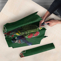 Kia Ora New Zealand Floral Umbrella Sage Green - Polynesian Pride