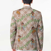 Beige Palaka Hula Girls Seamless Hawaii Aloha Blazer - Polynesian Pride