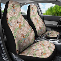 Beige Palaka Hula Girls Seamless Hawaii Aloha Car Seat Cover - Polynesian Pride