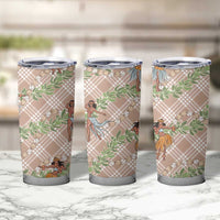 Beige Palaka Hula Girls Seamless Hawaii Aloha Tumbler Cup - Polynesian Pride