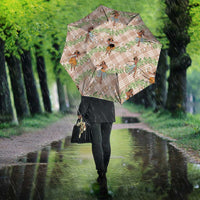 Beige Palaka Hula Girls Seamless Hawaii Aloha Umbrella - Polynesian Pride