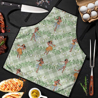 Mint Palaka Hula Girls Seamless Hawaii Aloha Apron - Polynesian Pride