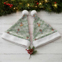 Mint Palaka Hula Girls Seamless Hawaii Aloha Christmas Santa Hat - Polynesian Pride