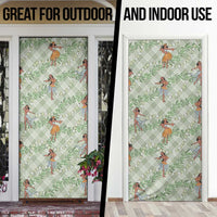 Mint Palaka Hula Girls Seamless Hawaii Aloha Door Cover - Polynesian Pride