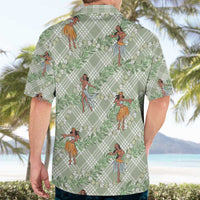 Mint Palaka Hula Girls Seamless Hawaii Aloha Hawaiian Shirt - Polynesian Pride