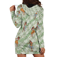 Mint Palaka Hula Girls Seamless Hawaii Aloha Hoodie Dress - Polynesian Pride