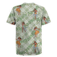Mint Palaka Hula Girls Seamless Hawaii Aloha Rugby Jersey - Polynesian Pride