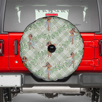 Mint Palaka Hula Girls Seamless Hawaii Aloha Spare Tire Cover - Polynesian Pride