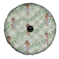Mint Palaka Hula Girls Seamless Hawaii Aloha Spare Tire Cover - Polynesian Pride