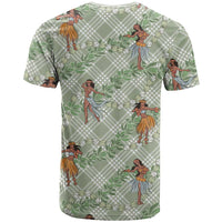 Mint Palaka Hula Girls Seamless Hawaii Aloha T Shirt - Polynesian Pride
