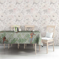 Mint Palaka Hula Girls Seamless Hawaii Aloha Tablecloth - Polynesian Pride