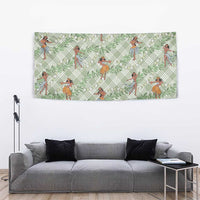 Mint Palaka Hula Girls Seamless Hawaii Aloha Tapestry - Polynesian Pride