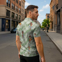 Mint Palaka Hula Girls Seamless Hawaii Aloha Zipper Polo Shirt - Polynesian Pride