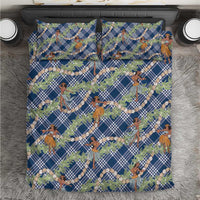 Navy Blue Palaka Hula Girls Seamless Hawaii Aloha Bedding Set - Polynesian Pride
